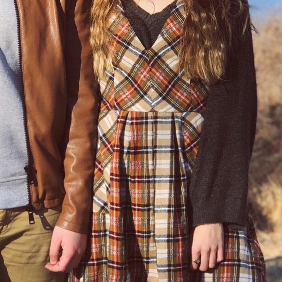 Free People Dresses & Skirts - Cottagecore Free People Plaid Overall Dress